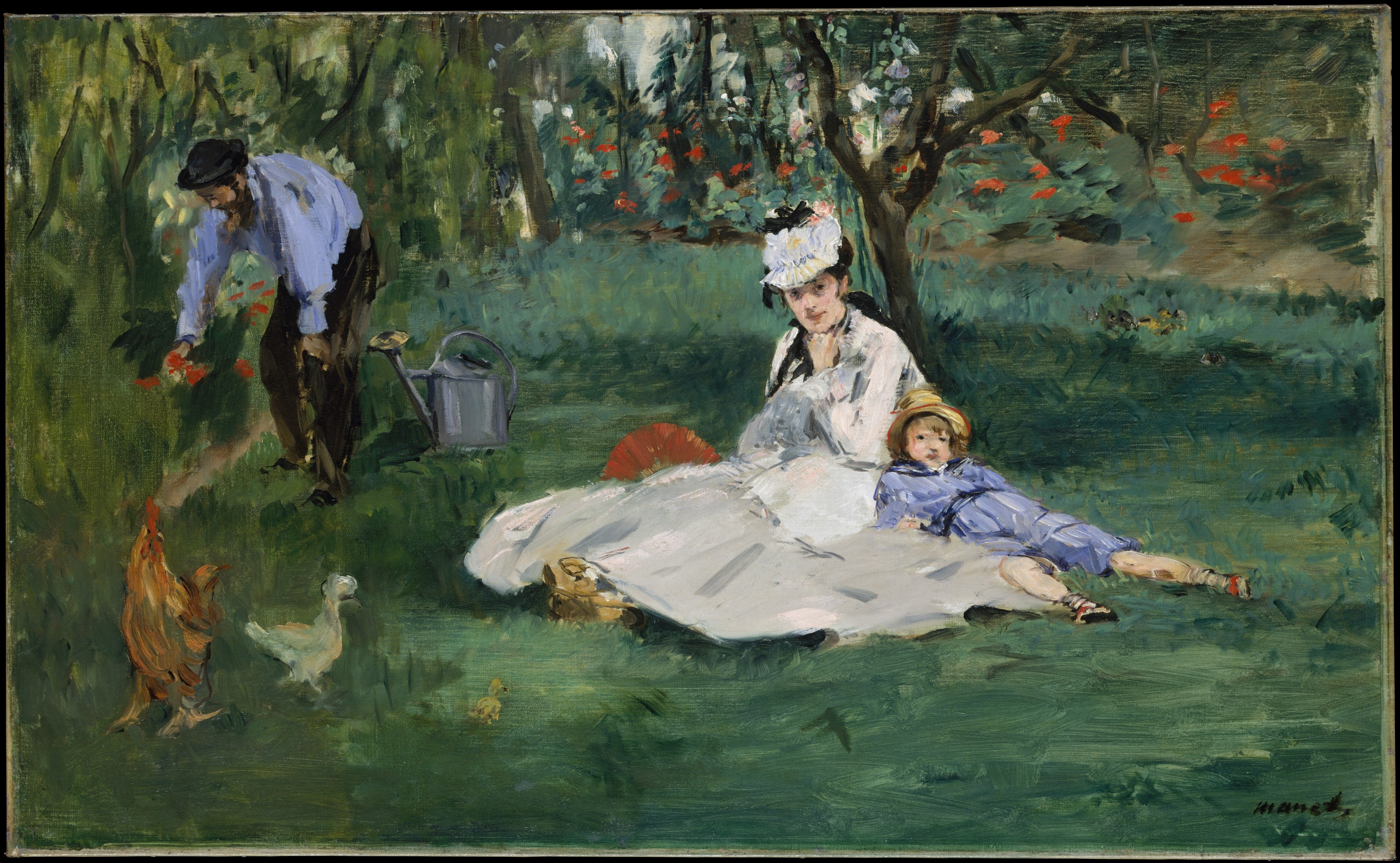 Édouard_Manet_--The_Monet_Family_in_Their_Garden_at_Argenteuil