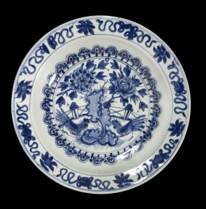 5 Chinese Blue and White Porcelain 'Cockerel'